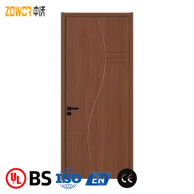 Light Wood Solid Doors Fire Rated 90 Minutes FD30 with Frame Hardware for Commercial Villa Apartment Hotel Office Building